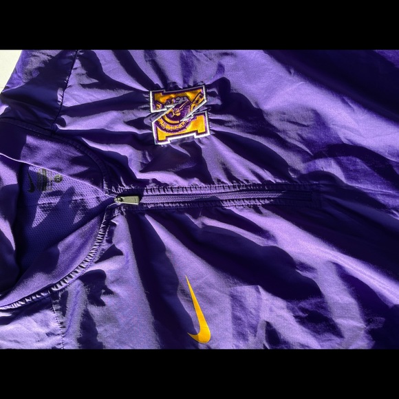 Nike Vintage Logod N Purple Yellow Jacket Pullover 1/4 zip Size XL - Picture 12 of 14